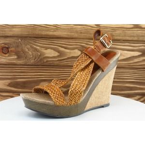 Bucco Capensis Women Sz 8 M Brown Platform Leather Shoes